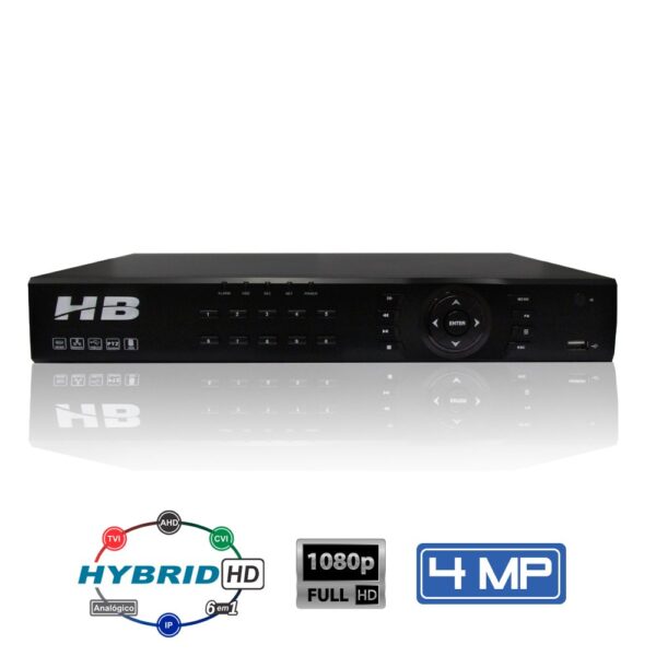 DVR 16 canais 1080N Detecção Facial HBtech