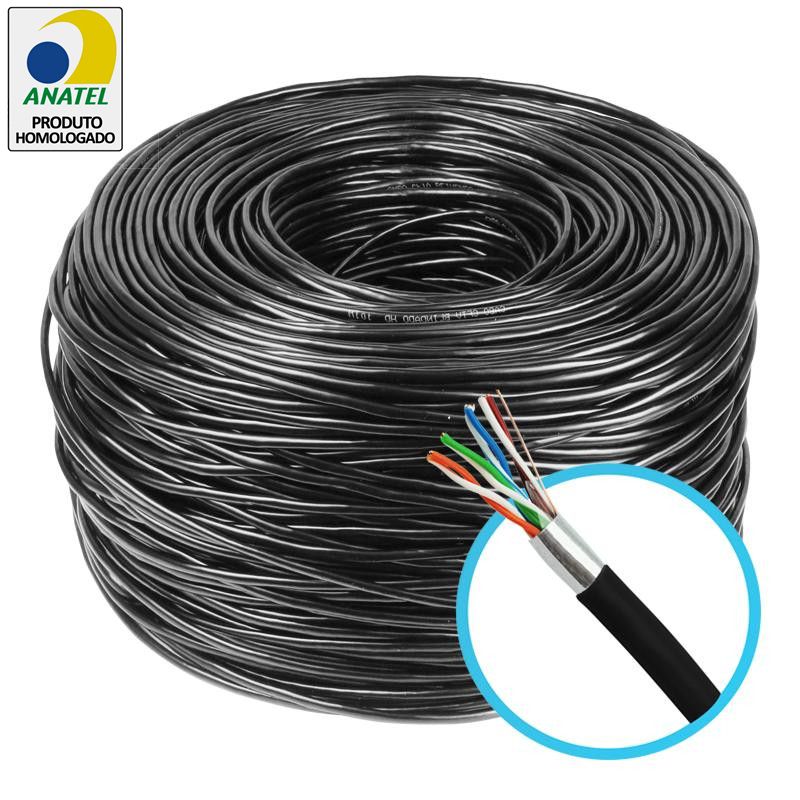 Cabo UTP Multicâmeras Blindado Capa Dupla Externo 300 Metros Telecam